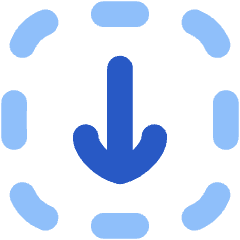 Line Arrow Down Dashed Square Icon from Flex Flat Set