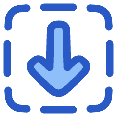 Line Arrow Down Dashed Square Icon from Plump Duo Set