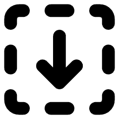 Line Arrow Down Dashed Square Icon from Core Solid Set