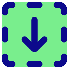 Line Arrow Down Dashed Square Icon from Core Pop Set