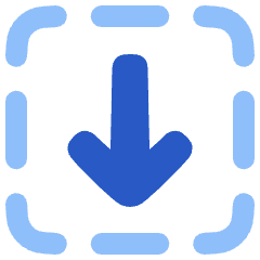 Line Arrow Down Dashed Square Icon from Plump Flat Set