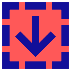 Line Arrow Down Dashed Square Icon from Sharp Pop Set