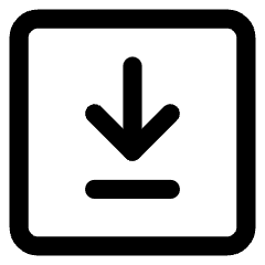 Line Arrow Down Square 2 Icon from Core Line Set