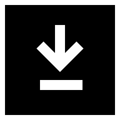 Line Arrow Down Square 2 Icon from Sharp Solid Set