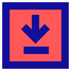 Line Arrow Down Square 2 Icon from Sharp Pop Set