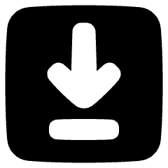 Line Arrow Down Square 2 Icon from Plump Solid Set