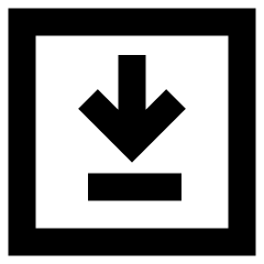 Line Arrow Down Square 2 Icon from Sharp Remix Set