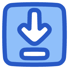 Line Arrow Down Square 2 Icon from Plump Duo Set
