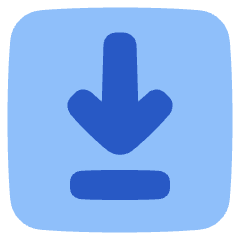 Line Arrow Down Square 2 Icon from Plump Flat Set