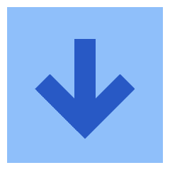 Line Arrow Down Square Icon from Sharp Flat Set