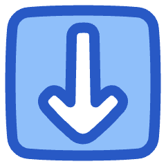 Line Arrow Down Square Icon from Plump Duo Set