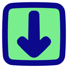 Line Arrow Down Square Icon from Plump Pop Set