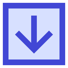 Line Arrow Down Square Icon from Sharp Duo Set