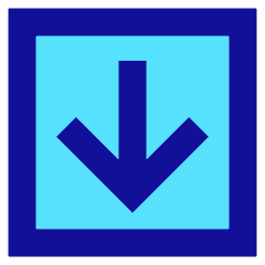 Line Arrow Down Square Icon from Sharp Pop Set
