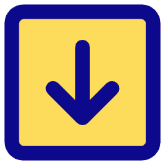 Line Arrow Down Square Icon from Core Pop Set