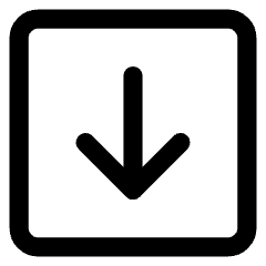 Line Arrow Down Square Icon from Core Line Set