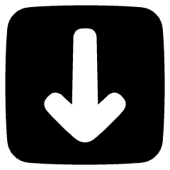 Line Arrow Down Square Icon from Plump Solid Set