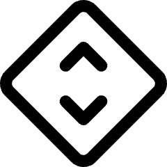 Line Arrow Expand Vertical Diamond Icon from Core Line Set