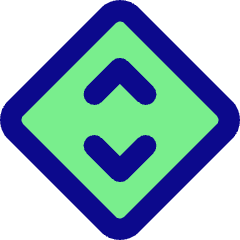 Line Arrow Expand Vertical Diamond Icon from Core Pop Set