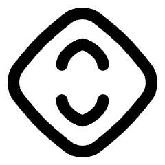 Line Arrow Expand Vertical Diamond Icon from Flex Line Set
