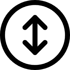 Line Arrow Fit To Height Circle Icon from Core Line Set