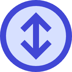 Line Arrow Fit To Height Circle Icon from Sharp Duo Set