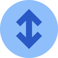 Line Arrow Fit To Height Circle Icon from Sharp Flat Set