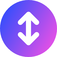 Line Arrow Fit To Height Circle Icon from Core Gradient Set