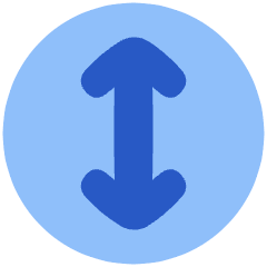 Line Arrow Fit To Height Circle Icon from Plump Flat Set