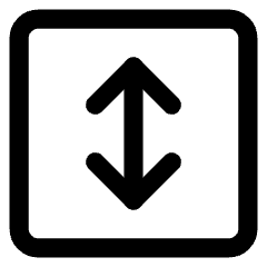 Line Arrow Fit To Height Square Icon from Core Line Set