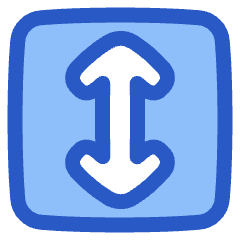 Line Arrow Fit To Height Square Icon from Plump Duo Set