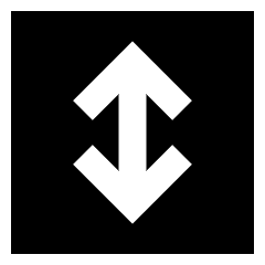 Line Arrow Fit To Height Square Icon from Sharp Solid Set