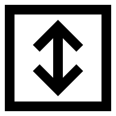 Line Arrow Fit To Height Square Icon from Sharp Line Set