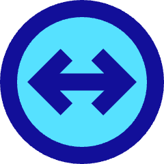 Line Arrow Fit To Width Circle Icon from Sharp Pop Set