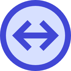 Line Arrow Fit To Width Circle Icon from Sharp Duo Set