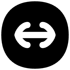 Line Arrow Fit To Width Circle Icon from Flex Solid Set