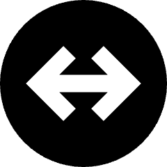 Line Arrow Fit To Width Circle Icon from Sharp Solid Set