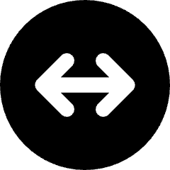 Line Arrow Fit To Width Circle Icon from Core Solid Set