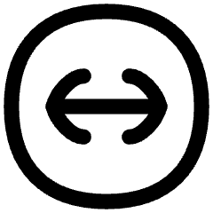 Line Arrow Fit To Width Circle Icon from Flex Line Set