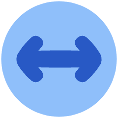 Line Arrow Fit To Width Circle Icon from Plump Flat Set