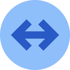 Line Arrow Fit To Width Circle Icon from Sharp Flat Set