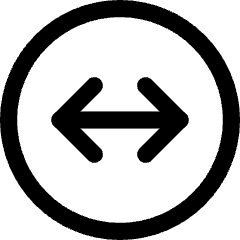 Line Arrow Fit To Width Circle Icon from Core Line Set