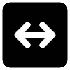 Line Arrow Fit To Width Square Icon from Core Solid Set