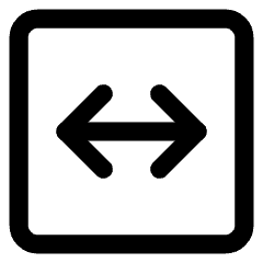 Line Arrow Fit To Width Square Icon from Core Line Set