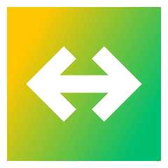 Line Arrow Fit To Width Square Icon from Sharp Gradient Set