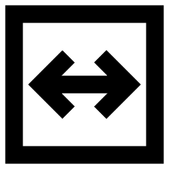 Line Arrow Fit To Width Square Icon from Sharp Remix Set