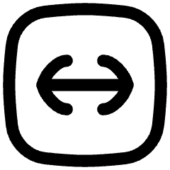 Line Arrow Fit To Width Square Icon from Flex Line Set