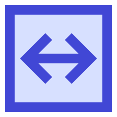 Line Arrow Fit To Width Square Icon from Sharp Duo Set
