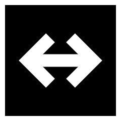 Line Arrow Fit To Width Square Icon from Sharp Solid Set