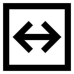 Line Arrow Fit To Width Square Icon from Sharp Line Set